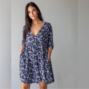 Floral Navy Blue Stella Dress